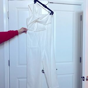 White One Shoulder Jumpsuit